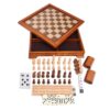 GSE Wooden 7 in 1 Board Game Combo Set, 7 Games Combo Set for Kids & Adults