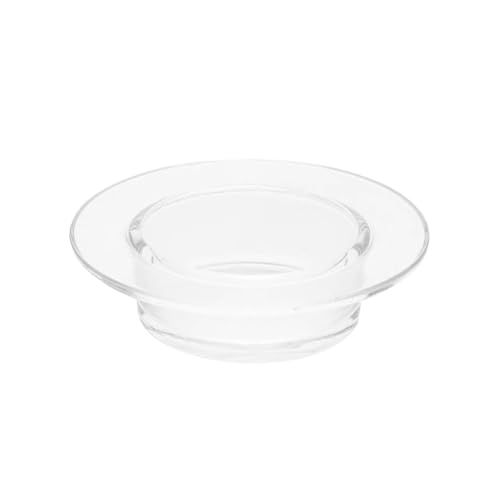 GSHLLO 4.5 Inch Glass Wax Warmer Dish Lamp Wax Melting Dish Wax Burner Heating Plate Round Candle Warmer Plate Replacement Essential Oil Warming Plate Small Aromatherapy Tray for Home Office