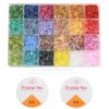 GTAAOY Tube Beads Kit with Crystal String, 7mm Crafts Glass Bugle Beads