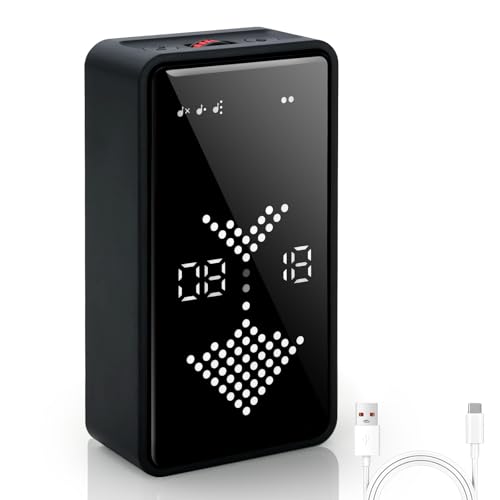GuDoQi Digital Hourglass Pomodoro Timer, Magnetic 1-99 Mins Adjustable Rechargeable Digital Countdown ADHD Timer, Mute/Low Volume/High Low Volume Modes for Work, Study, Back to School, Kitch, Black