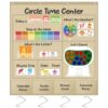 Gueevin 253 Pcs Circle Time Learning Center Classroom Pocket Chart Set, Educational Pocket Chart Teaching Materials Calendar Weather Counting Letter Color Shape for Back to School Supplies(Burlap)