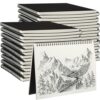 Gueevin 36 Pack Hardbound Spiral Sketch Books Bulk Bound Sketchbooks Blank Notebook 100gsm 7.5" x 10" 60 Sheets Drawing Art Paper for Artist Adult Art Supplies Pencil Pastel (Black)
