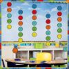 Gueevin 4 Pcs Cartoon Buttons Banner Colorful Classroom Bulletin Board Decor Button Party Decorations Birthday Classroom School Outdoor Back to School Party Decorations Teacher's Gift