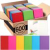 Gueevin 600 Pcs Blank Books to Write Stories Bulk Composition Notebooks Colorful Soft Cover Notebooks for Drawing Ruled Lined Journals Gift (Classic Colors)