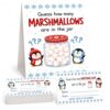 Guess How Many Marshmallows Winter Game, 50 Cards with Self-Standing Sign