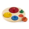 Guidecraft Circle Sorter - Shape and Color Puzzle for Toddlers - Kids Early Learning and Development Toy, Wooden Educational Set