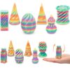 Guiqulai 6 Pack Impossible Cone, 3D Printed Spiral Cone Fidget Toys, Flexible Impossible Pyramid Passthrough Fidget Toys for Adults and Kids