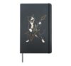 Guitar Cat Cute Kitty Playing Electric Guitar Music Gift Hardcover Journal, Black
