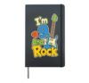 Guitar Kids 9th Birthday I'm 9 And I Rock Guitarist Gift Hardcover Journal, Black