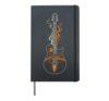 Guitar Mountains Moon Sun Nature Acoustic Guitarist Gift Hardcover Journal, Black