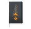 Guitar Mountains Moon Sun Nature Acoustic Guitarist Gift Hardcover Journal, Black