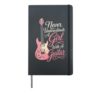 Guitar Never Underestimate A Girl With A Guitar Gift Hardcover Journal, Black
