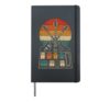 Guitar Pedal Retro Sunset Guitarist Player Music Gift Hardcover Journal, Black