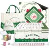 GUJYUYIF American Mahjong Tiles Set with Noise Reducing Mat, 166 Mahjong Game with Portable Storage Bags, 4 All-in-One Color Rack/Pushers, Scoring, Plastic Coins Dices for Adults & Beginners