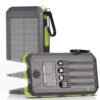 GULLVEN Solar Charger Power Bank 20,000mAh, Outdoor Waterproof External Backup Power Charger with USB-C for Cell Phones, Solar Battery Pack with Dual Flashlight for Camping