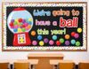 Gumball Machine Bulletin Board Decorations Back to School Bulletin Board Set Colorful Bubble Gumballs Cutouts Candy Themed Classroom Motivational Cutouts for School Wall Decals Decor