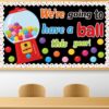 Gumball Machine Bulletin Board Set, Welcome Back to School Bulletin Board, for School Wall Decals Decor