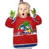 GuoChe Waterproof Kids Art Smock Toddlers Painting Apron with 2 pockets for Age 2-4 Kids Art Smock Toddlers Painting Apron Long