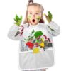 GuoChe Waterproof Kids Art Smock Toddlers Painting Apron with 2 pockets for Age 2-4 Kids Art Smock Toddlers Painting Apron Long