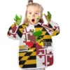 GuoChe Waterproof Kids Art Smock Toddlers Painting Apron with 2 pockets for Age 2-4 Kids Art Smock Toddlers Painting Apron Long