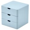 GUODDM Drawer-style Desktop Storage Box,Plastic File Organizer，WIth Anti-detachment Buckle Holder, For Desks/Documents/Cosmetics/Entryway/Office Desk Shelves