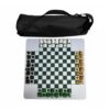Guohetuk Four Player Chess Tabletop Board Set Polystyrene Chess Pieces Strategy Game Lightweight Material Compact Design Suitable for Travel, Four-Player Chess with Zipper Storage Bag