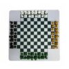 Guohetuk Four Player Chess Tabletop Board Set Polystyrene Chess Pieces Strategy Game Lightweight Material Compact Design Suitable for Travel, Four-Player Chess with Green/White/Yellow/Coffee Pieces
