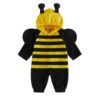Gureui Toddler Baby Bee Costume Long Sleeve Hooded Romper Halloween Outfit (A Yellow Bee, 3-6 Months)
