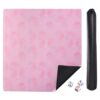 GUSTARIA Pink Mahjong Mat, Mahjong Table Mat with Prints & Extra Dice, for Poker, Card, Mahjong, Dominoes Games (31.5 inches)
