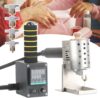 GVBNOTT Handheld Commercial Hot Melt Glue Dispenser with Temperature Control &4 Different Sized Rollers,Hot Melt Glue Machine for Envelope&Packaging- 20Mm