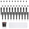 Gweichunon 60 Piece Beadable Pens Bulk Set, Beaded Pens DIY with 20 Ballpoint Pen Sets and 40 Refills & Bags, Office Supplies for Office Art Crafts Journaling Party Favors Project Accessories Black