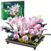 GXJTYYBS Orchid Praying Mantis Flowers Bonsai Building Set, MOC Insects Nature Inspired STEM Kit for Adults, Stunning Desk Decor for Home/Office, for Boys Girls Aged 8-16+ 1077PCS