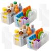 Gyctgav 4 Pack Cabinet Door Organizer – Adhesive Mount Inside Door Storage Shelf, No-Drilling Clear Plastic Bins for Kitchen, Bathroom, Pantry, Office (Translucent, 9.85" x 3.15" x 3.74")