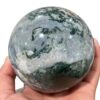 GYHJDV Beautiful Natural Moss Agate Quartz Crystal Ball, Used as a Chakra Decoration Home Ornament.