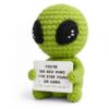 GZGTUU Crochet Alien Plush Doll, Funny & Emotional Support Alien, Romantic Gift for Valentine's Day, Anniversary, Birthday, Father's Day, Boyfriend, Girlfriend, Husband, Wife