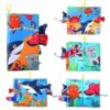 GZYFUVALW Baby Cloth Book Toys with Tails, Stroller Soft Toys for Infant Baby 0-18 Months (Marine Animals)