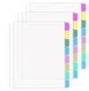 HABGP 24Pcs/3 Set Clear Sheet Protectors for 3 Ring Binder Letter Size, 8 Tab Plastic Dividers With Pockets and Tabs, Page Protectors 8.5x11