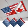 Habtucy Red Blue American Flag Magnetic Fluorescent Light Covers for Ceiling Lights 2x4 Ft, Modern Maple Leaf Office Classroom Kitchen Drop Ceiling Light Covers Lighting Filters Shade Panel 3 Packs