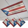 Habtucy USA Flag Magnetic Fluorescent Light Covers for Ceiling Lights 2x4 Ft,Farmhouse Vintage Star Blue Red Wooden Grain Office Kitchen Drop Ceiling Light Covers Lighting Filters Shade Panel 3 Packs