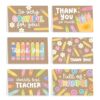 Hadley Designs 24 Teacher Thank You Cards with Envelopes - 6 x 4 Teacher Appreciation Cards Bulk, End of School Year, Graduation 2026, Teachers Appreciation Week, Thank You Teachers Card from Student