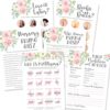 Hadley Designs 50 Floral Who Knows Mommy Best, Baby Prediction and Advice Cards etc., 25 Love or Labor, Boobs Or Baby Butts Gender Reveal-6 Double Sided Cards Baby Shower Funny Games