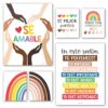 Hadley Designs 6 Spanish Classroom Decorations – Spanish Posters, Diversity Posters for Classroom, Todos Son Bienvenidos Poster, Cultura y Diversidad en Español, Colorful Themed Decor