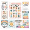 Hadley Designs 9 Mental Health Posters for Classroom - School Counselor Office Must Haves, Mental Health Therapy Office Decor, Counseling Growth Mindset Posters, Power of Yet, Retro Classroom Decor