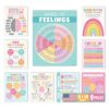 Hadley Designs 9 Mental Health Posters for Classroom - School Counselor Office Must Haves, Mental Health Therapy Office Decor, Growth Mindset Posters, Wheel of Feelings Chart, Pastel Classroom Decor