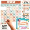 Hadley Designs Classroom Calendar Set Bulletin Board Decorations - Colorful School Calendar for Classroom Decor, Kindergarten Preschool Elementary Teacher Must Haves, Homeschool & Daycare Essentials