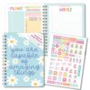 Hadley Designs Daily Planner Undated - Undated Daily Planner with Hourly Schedule, To Do List Notebook for Work, Day Planners for Kids & Adults, Teacher Supplies, Back to School Teacher Gifts