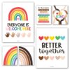 Hadley Designs Diversity Posters For Classroom Elementary –6 Inclusive Everyone Is Welcome Classroom Decor, Safe Space Sign Preschool Kindness Posters For Classrooms, Rainbow Multicultural Poster