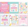 Hadley Designs Math Motivational Posters - 6 Math Posters for Middle School, Elementary School & High School Classroom Must Haves, Teacher Supply for Bulletin Board Set and Pastel Classroom Decor