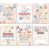 Hadley Designs Math Motivational Posters - 6 Math Posters for Middle School, Elementary School & High School Classroom Must Haves, Teacher Supply for Bulletin Board Set and Boho Classroom Decor