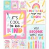 Hadley Designs Motivational Poster for Classroom Decor - 9 Growth Mindset Classroom Posters Elementary, Inspirational Wall Decor Middle School, Teacher Must Haves, Pastel Bulletin Board Decorations